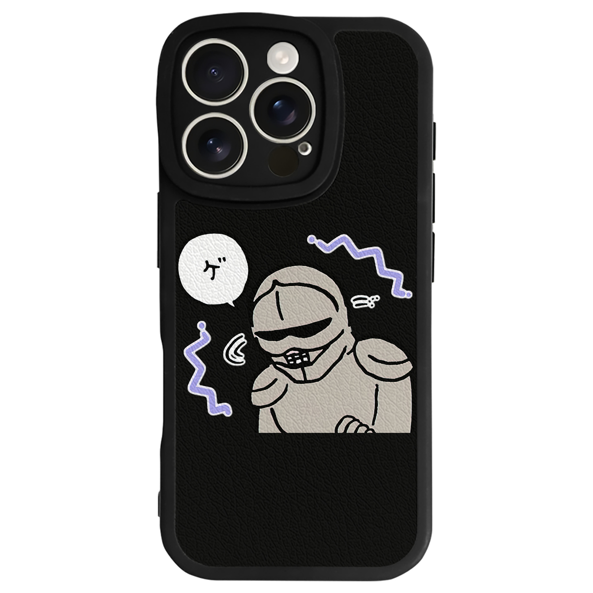 （画像用） ちいかわ 労働の鎧さん Chii-kawa Mr. Armor of Labor 【iPhone 16シリーズ対応】シリコンスマホケース（レザー調） 材質：シリコン